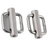 2Pcs Slide Buckle 316 Stainless Steel Rectangle Adjustable Knurled Roller Belt Buckles
