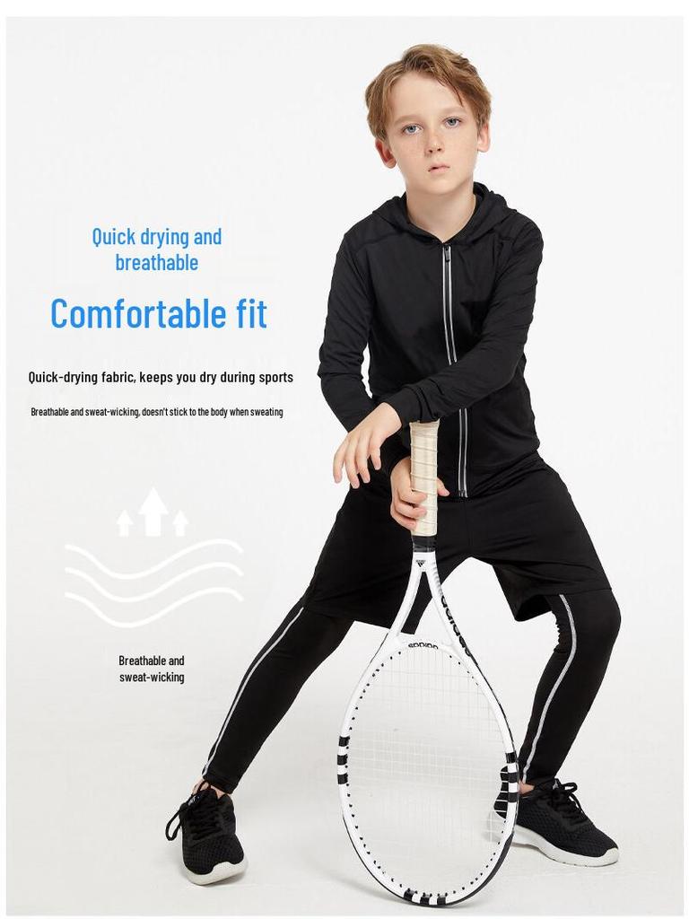 Unisex Quick-Dry Sports Set: Basketball, Football, Fitness, Running, Yoga - Men's/Women's/Children's Autumn & Winter Training Gear