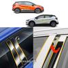 Car TPU/Glossy Mirror Pillar Post Cover Stickers Accessories 6PCS  For Renault Captur Kaptur 2015 2016-