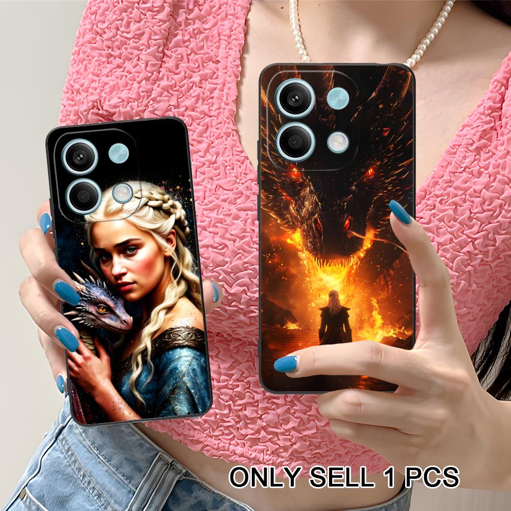 Dragon Queen Matte TPU Mobile Phone Case for Xiaomi Redmi 15 14 13 12 A5 3 2 1 C Plus 4G 5G Colorful Printing Cover