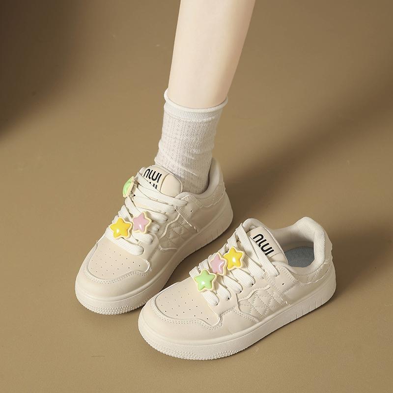 

CRLAYDK Women s Cute Sneakers Casual Skate Fashion Low Top Candy Color White Shoes Sport Walking Trainers Anti Slip Tennis 40