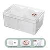 Box Bins Clear with 4 Detachable Refrigerator Storage Lid Large Capacity Rectangle Fridge Vegetables