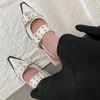Flache Slingback Spitz zulaufende Sandalen Mules Damen Flach Mit Schuhen 2026 Designer Luxus Schnalle Mode Damen