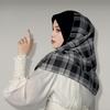Hijabs Women Muslim Plaid Chiffon Scarf Sweet College Style Plaid Yarn Headscarf Sunscreen Shawl