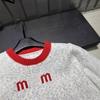 2025 Spring Red Letter Jacquard Short Sleeve Pullover Top