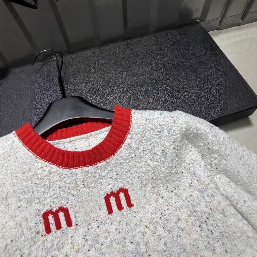 2025 Spring Red Letter Jacquard Short Sleeve Pullover Top