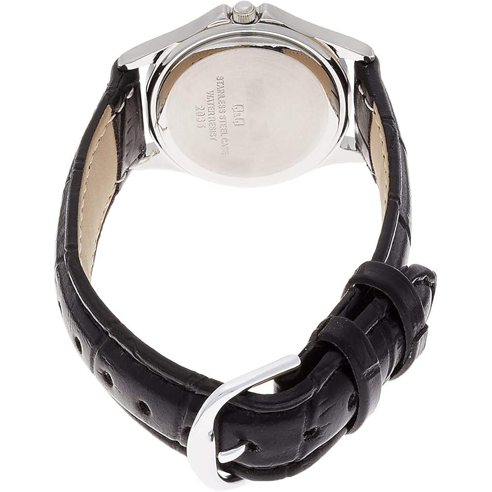 Citizen Q&Q Analog Watch Stainless Steel Waterproof Leather Strap W379-304 Women's White