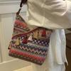 High End Ethnic Style Bag for Women New Commuter Tote Bag for Women Ins Large Capacity Single Shoulder Crossbody Bag for Women