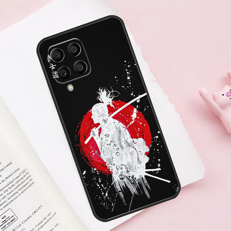 Japanese Bushido Samurai Case For Samsung Galaxy M51 M55 M35 M15 M56 M36 M16 M06 M13 M33 M53 M12 M32 M52 M14 M34 M54