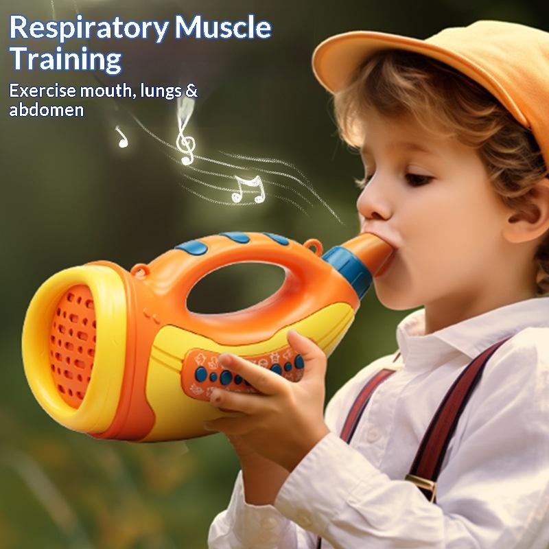 Animal Sounds Portable Kids Musical Blow Horn Sound Amplifier for Lung Capacity Birthday Gift