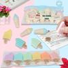 Set de Marcadores Resaltadores de Dibujos Animados de Mini Helado - Marcadores Multicolor para Dibujar y Efectos de Acuarela