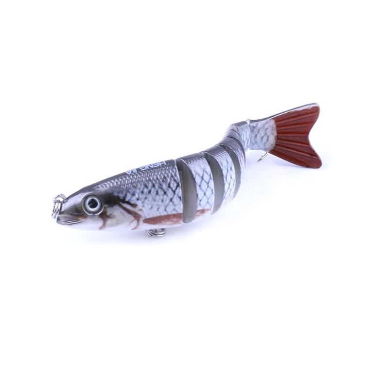 1pc HENGJIA Lipless Minnow Baits 8 segmenti Multi-snodato Swimbait per la pesca del pesce persico trota luccio