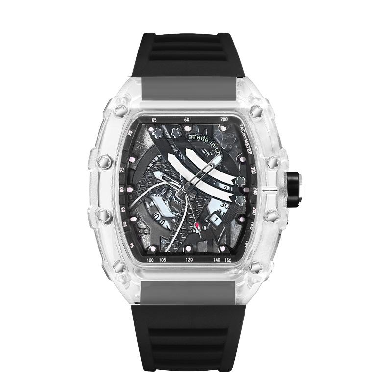 Casual Fashion High-End Automatic Quartz Luminous Waterproof Barrel-Shaped Men'S Watch Two