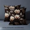 Pieces Vintage Floral Embossed Throw Pillow Covers Polyester Sofa Decorative Cushion Cov Headboard Pillow (Without Pillow Core