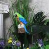 Cross-border Solar Resin Parrot Lawn Lamp - Outdoor Decorative Ground Light