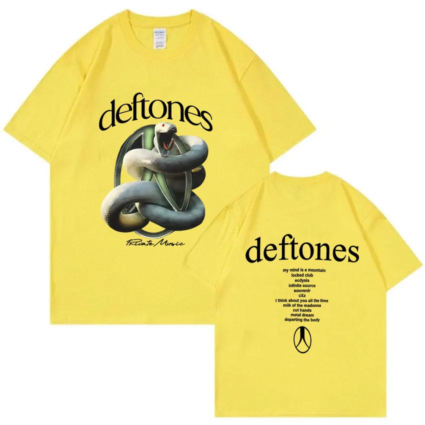 Rock Band Deftones Private Music Snake Graphic Tshirt Unisex Women Vintage Casual Soft Cotton T Shirts Unisex Fashion Streetwear