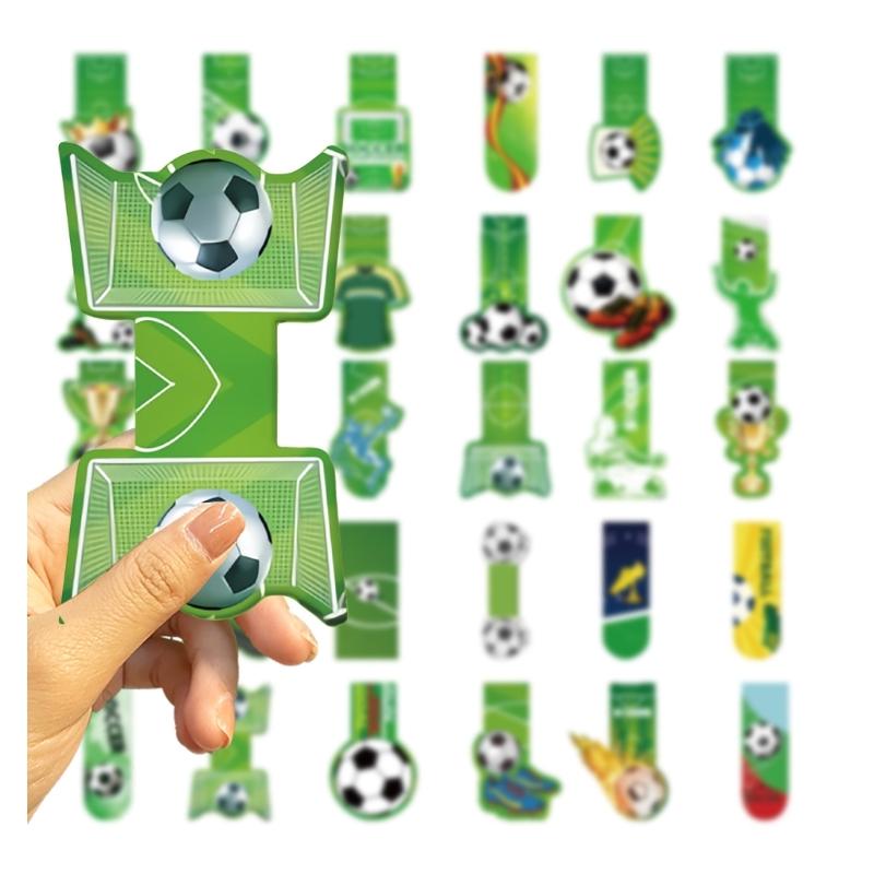 30Pcs Football Paper Bookmarks for Book Lover Writer Teacher Student Reading Bookmarks Book Page Divider for Reading