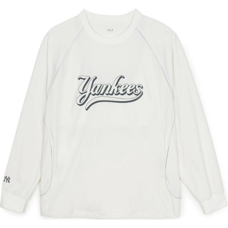 MLB New York Yankees Sweatshirts Men s White Crew Neck Moderate 3AMTV0851-50IVS XL