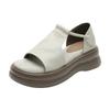 Spot!! Retro casual platform open-toed beautiful sandals women's summer new versatile soft-soled heightening Roman shoes
