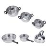 Cookware Set Stainless Steel Kitchen Pots and Pans Set with Tea Kettle Glass Lids for Cooking Frying Boiling Stewing