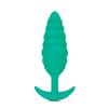 Vibrating Anal Plug - B-Vibe Texture Plug Twist Green