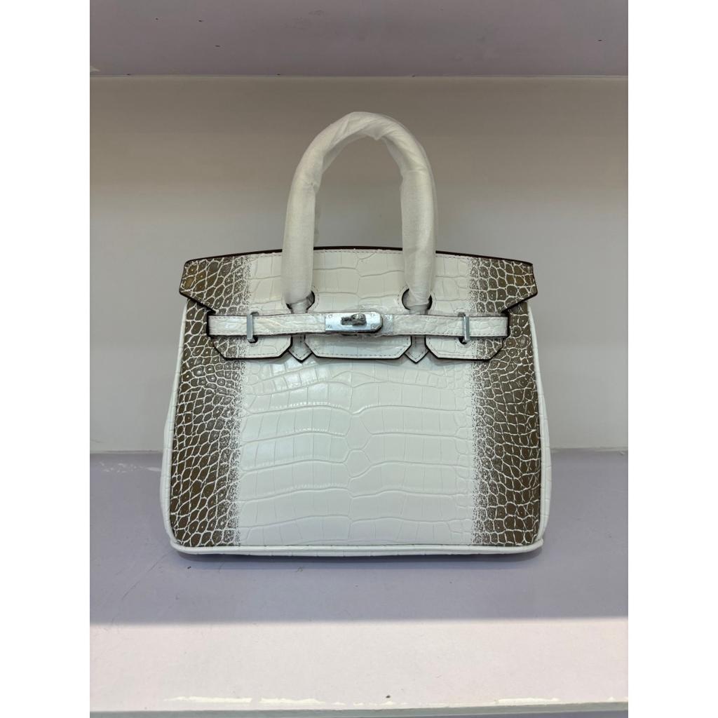 Geantă platinum cu model crocodil transfrontalier 20/25/30 cm Modă europeană și americană geantă tote portabilă cu model piatră en-gros