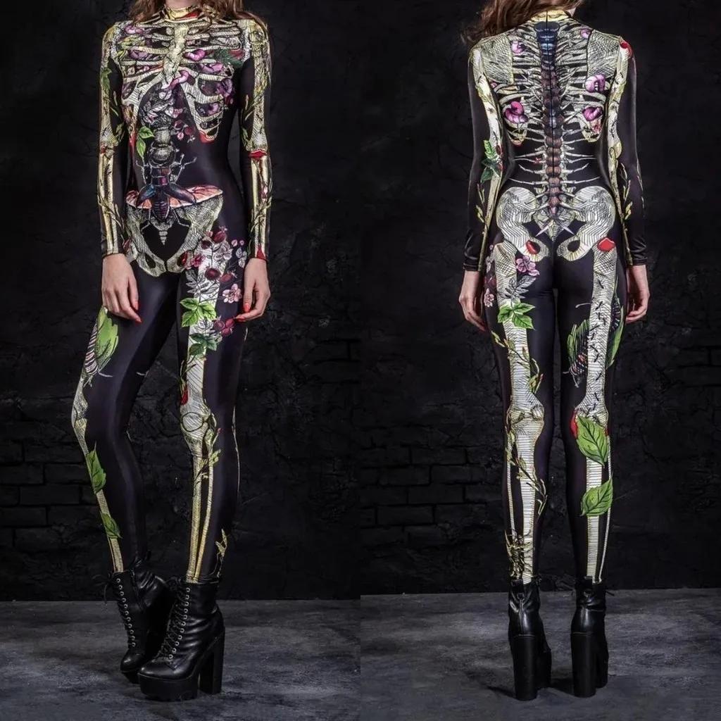 3D Digitalprint Scenekostumer til Voksne Halloween Begivenhed Karneval Temafest Cosplay Kostume Rollespil Jumpsuit