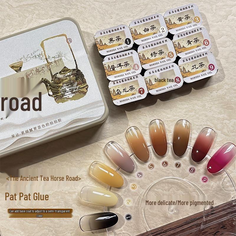 

Гель для дизайна ногтей - Девятисеточный Древний Чайный Путь: Не требующий смывания, Высоконасыщенный, Идеально подходит для осенне-зимних эффектов Halo Dye и градиента