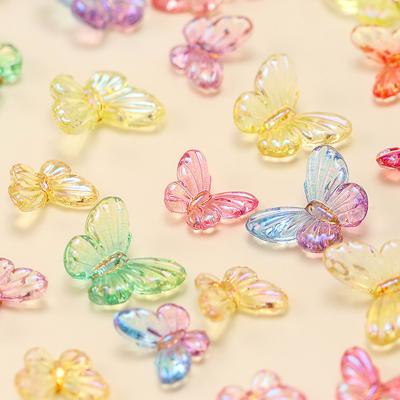 Kandiszucker Nagelkunst Schmuck Schmetterling Dreidimensionale Nagelkunst Dekoration Eisdurchsichtig Farbe Schmetterling DIY Harz Schmuckstück Gemischt