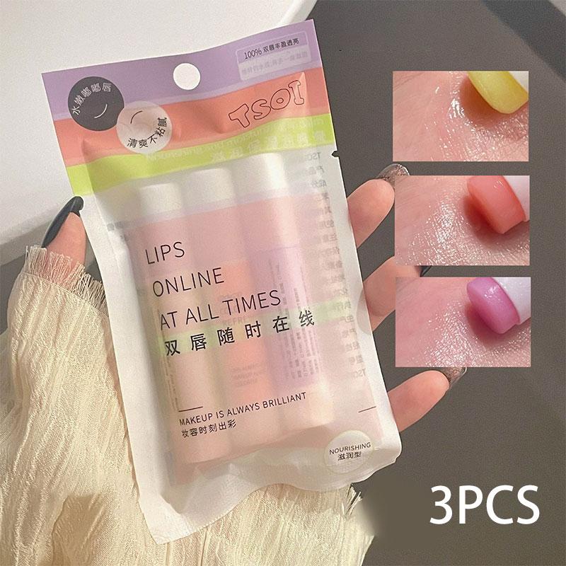 Fruity Natural Clear Lip Balm Nourishing Cherry Lip-Primer Mask Cute Jelly Tinted Gloss Stick Lighten Lines Plump Lip Care