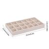 Simple Beige Grey Square Velvet Jewelry Storage Tray Display Ring Bracelet Necklace Storage Box Showcase Drawer Organizer Trays