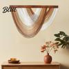 Wall Hanging for Nursery Boho Tapestry Handwoven Cotton Rope Tapestry with Wood Rod Tassel Bohemian Minimalist Gradient Decor Living Room