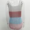 2026 Summer Women's Color Block Knit Tank Top, Round Neck Sleeveless Crochet Vest Cami for Casual Beach & Daily Wear