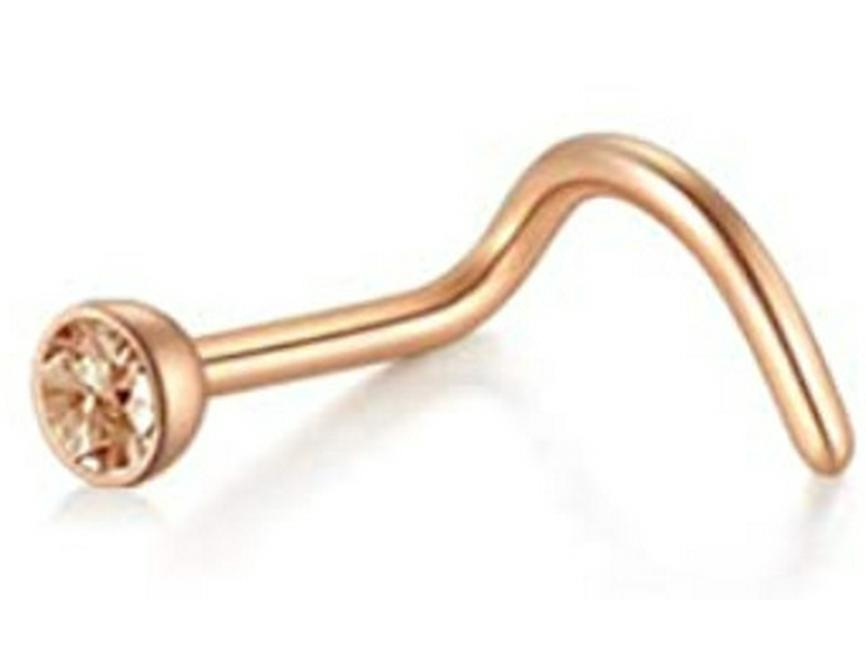 Stainless Steel Nose Ring - Stylish Nose Stud Piercing Jewelry