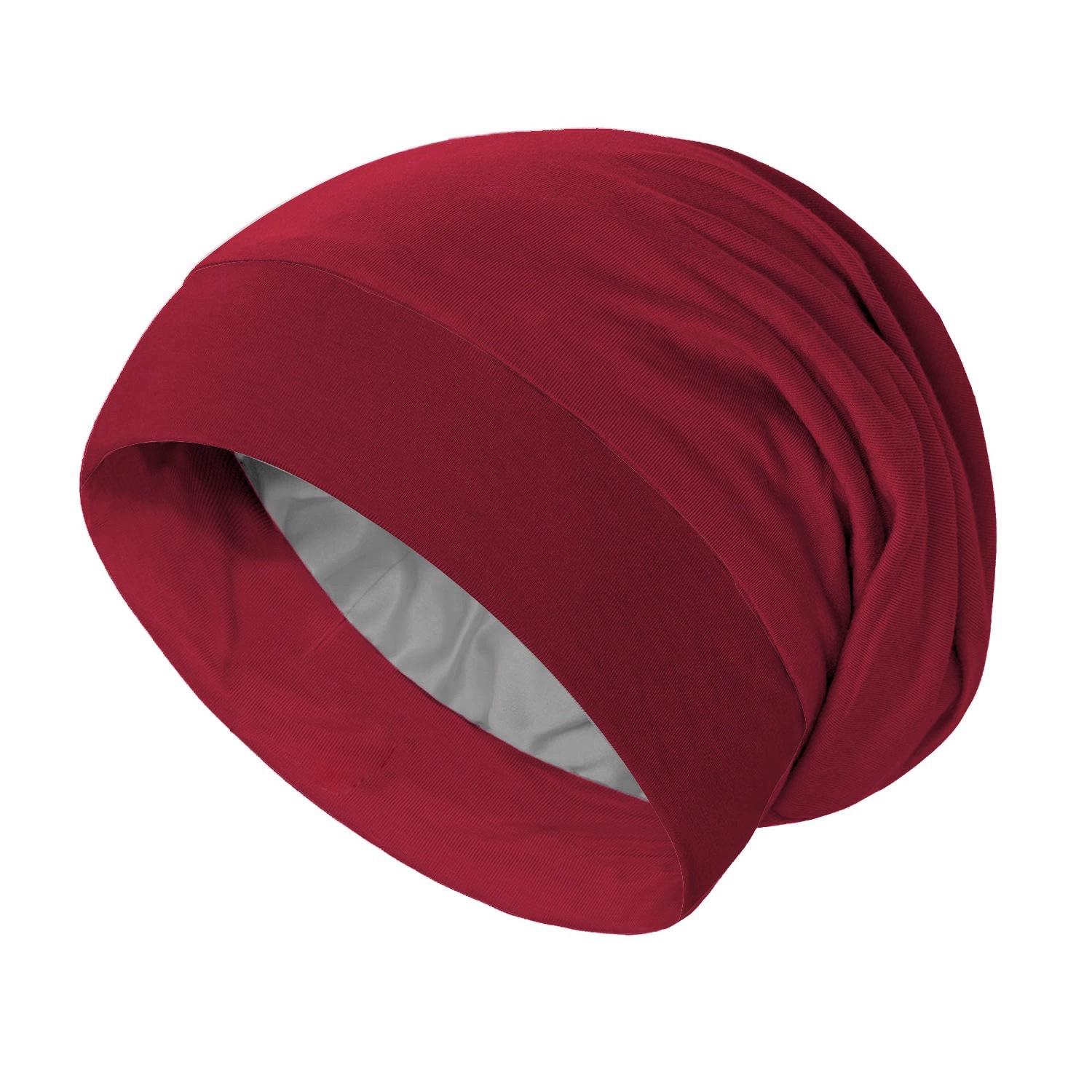 

Унисекс однотонная шапочка для беременных и после химиотерапии с сатиновой подкладкой для всех сезонов One Size красный