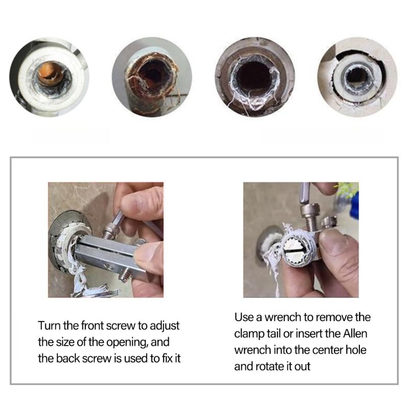 Screw Extractor Tools with Wrench to Removal Damaged Screws For Home Repairs And Mechanical Equipment Maintenance