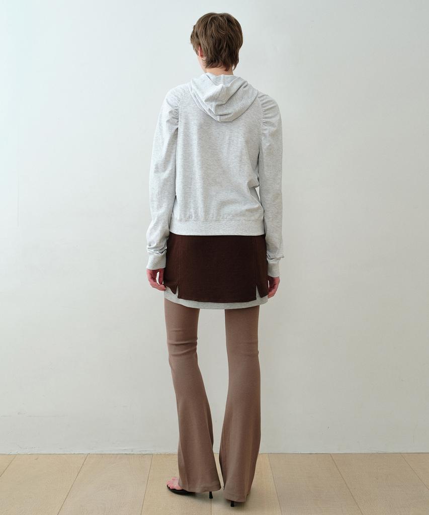 Simeteuligpeosenteu Flare Cotton Modal Leggings / Brown