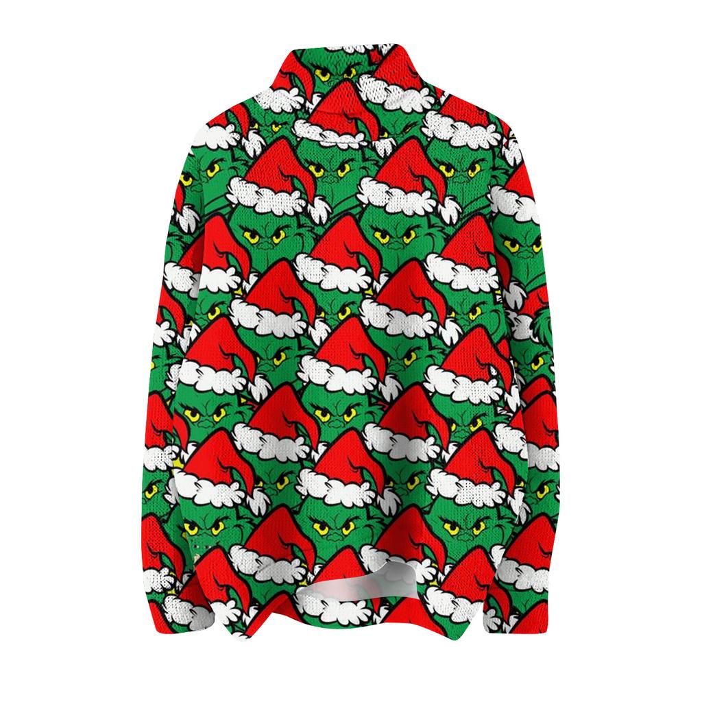 Christmas Sweatshirts For Women Knit Sweater Cute Shirt Fall Turtleneck Pullover Tops