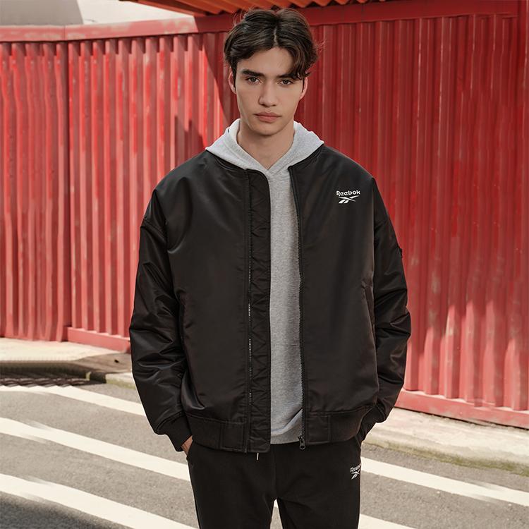 Reebok American Vintage Woven Padded Baseball Jacket Unisex Jacket Black 23REF201UGH0