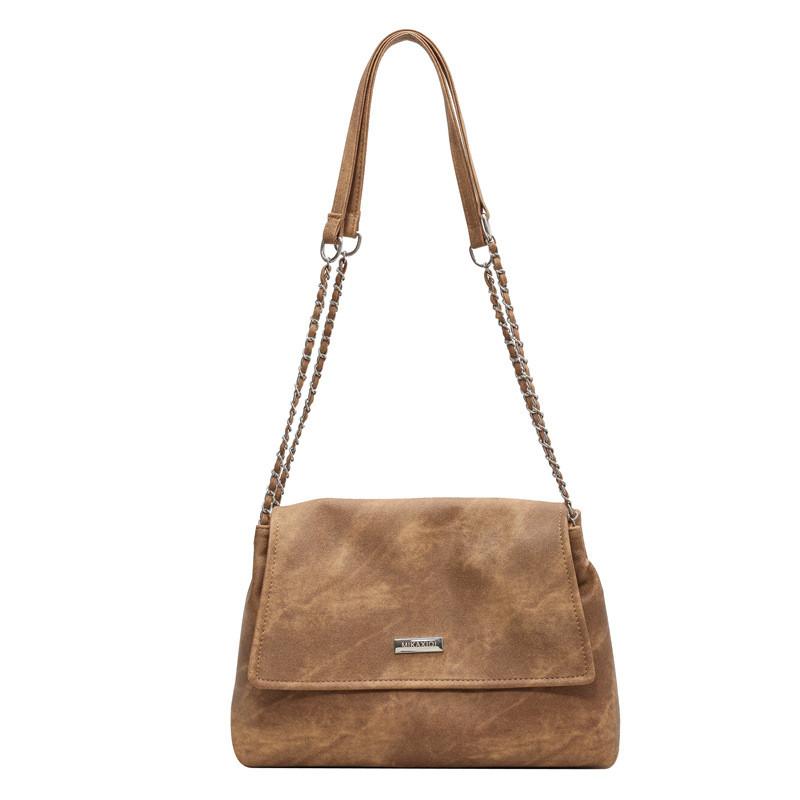 Crossbody Chain Strap Large Purse With Soft Pu Material Ideal For Casual Outings