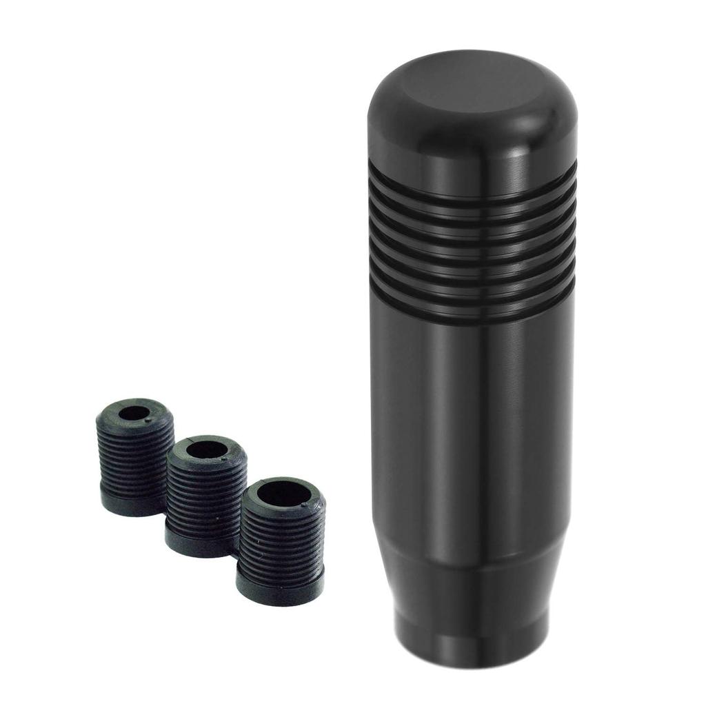 Lunsom 85mm Car Shift Knob Metal Short Shift Knob Aluminum Alloy for Auto and Manual Car (Black)