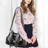 Women Y2K Leopard Print Faux Leather Shoulder Bag, Gothic Chain Butterfly Crossbody Handbag, Large Capacity Multi Pocket Punk Style Daily Travel Tote