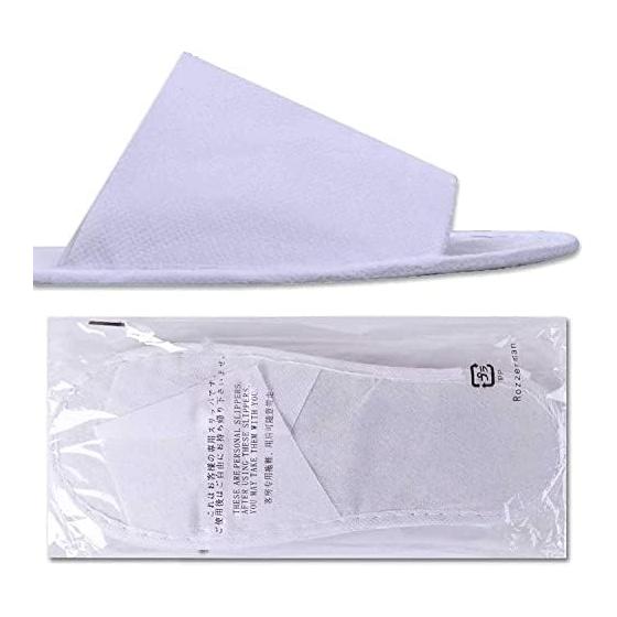 [ROZZERMAN] Non-woven slippers set, white, bulk purchase, disposable slippers, 30 pairs