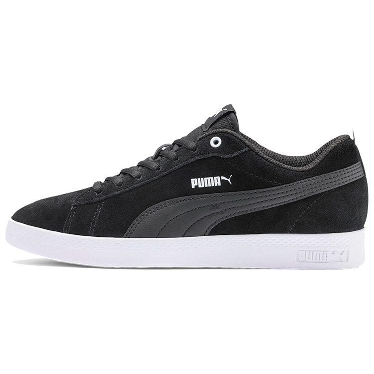 Puma Smash V2 Sd Black/White Low Casual Board Shoes Women's 365313-01