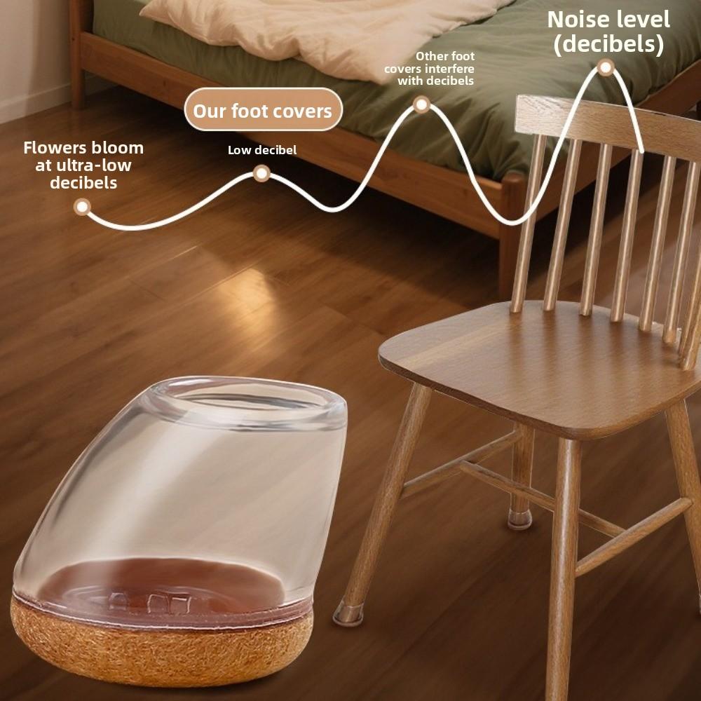 8pcs Diagonal Chair Leg Protectors Foot Covers For 15°-25° Table Legs