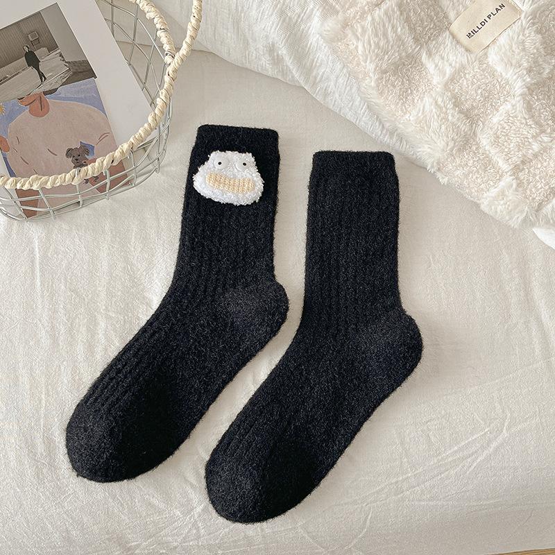 Women's Autumn and Winter Fleece Thickened Warm Fleece Plush Doll Sleep Versatile Pile Socks