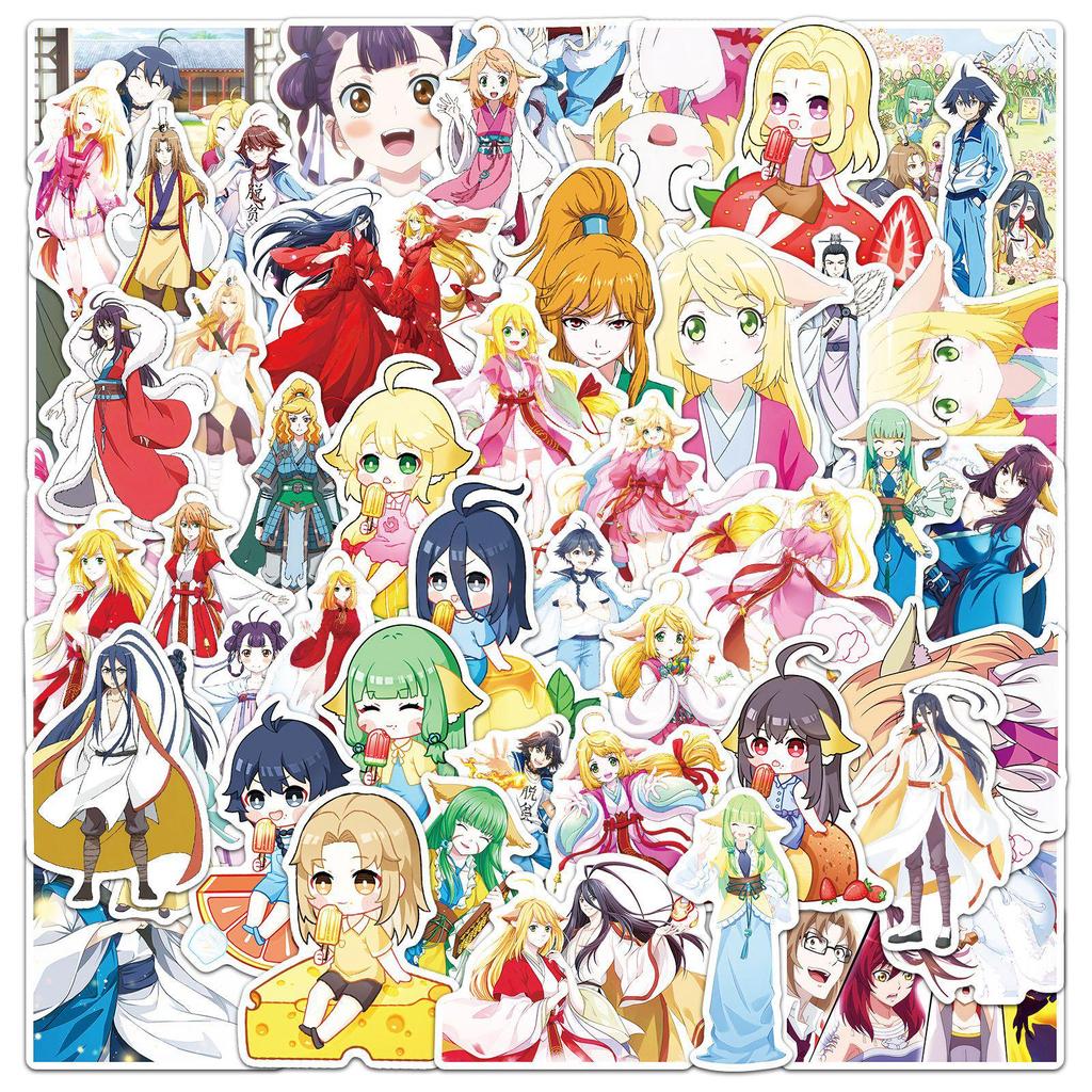 Fox Spirit Matchmaker Stickers (50 Sheets) - Bai Yuechu Chinese Animation Waterproofs for Suitcase/Planner Décor