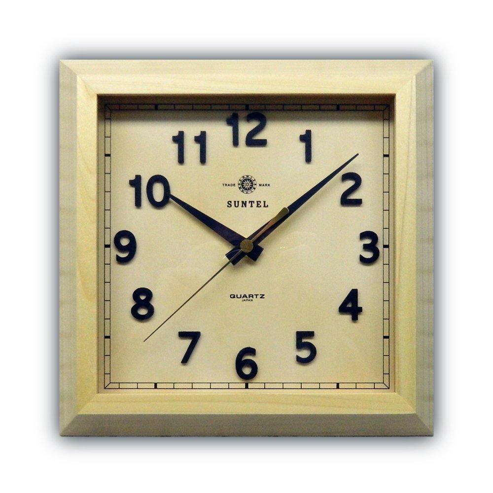 Santel Square Wall Japanese-made Clock, Natural, QL696-NA