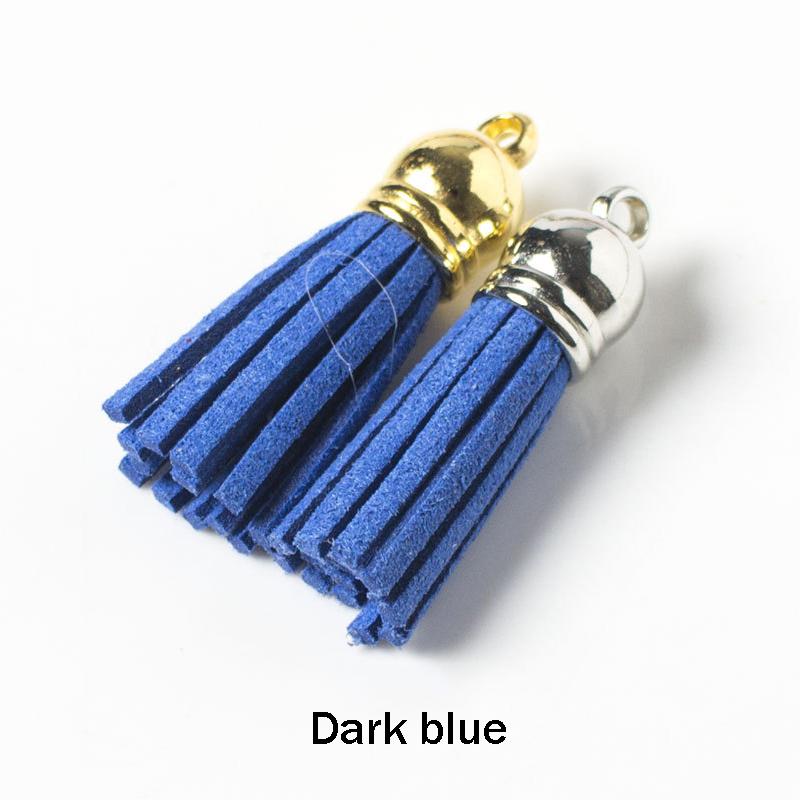 20Pcs/Lot 35mm Leather Tassel for Keychain Straps Jewelry Fiber Fringe Suede Tassel DIY Key Chain Pendants Jewelry Accessories