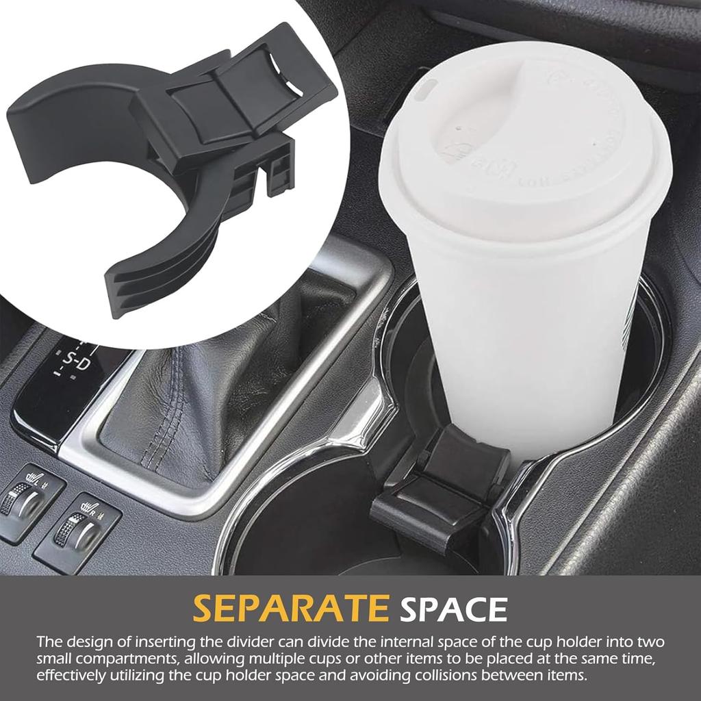 Cup Holder ert Divider, Car Console Cup Holder ert Compatible with Toyota Highlander 2014-, Console Cup Holder Divider Replaces 55618-0E200-C0